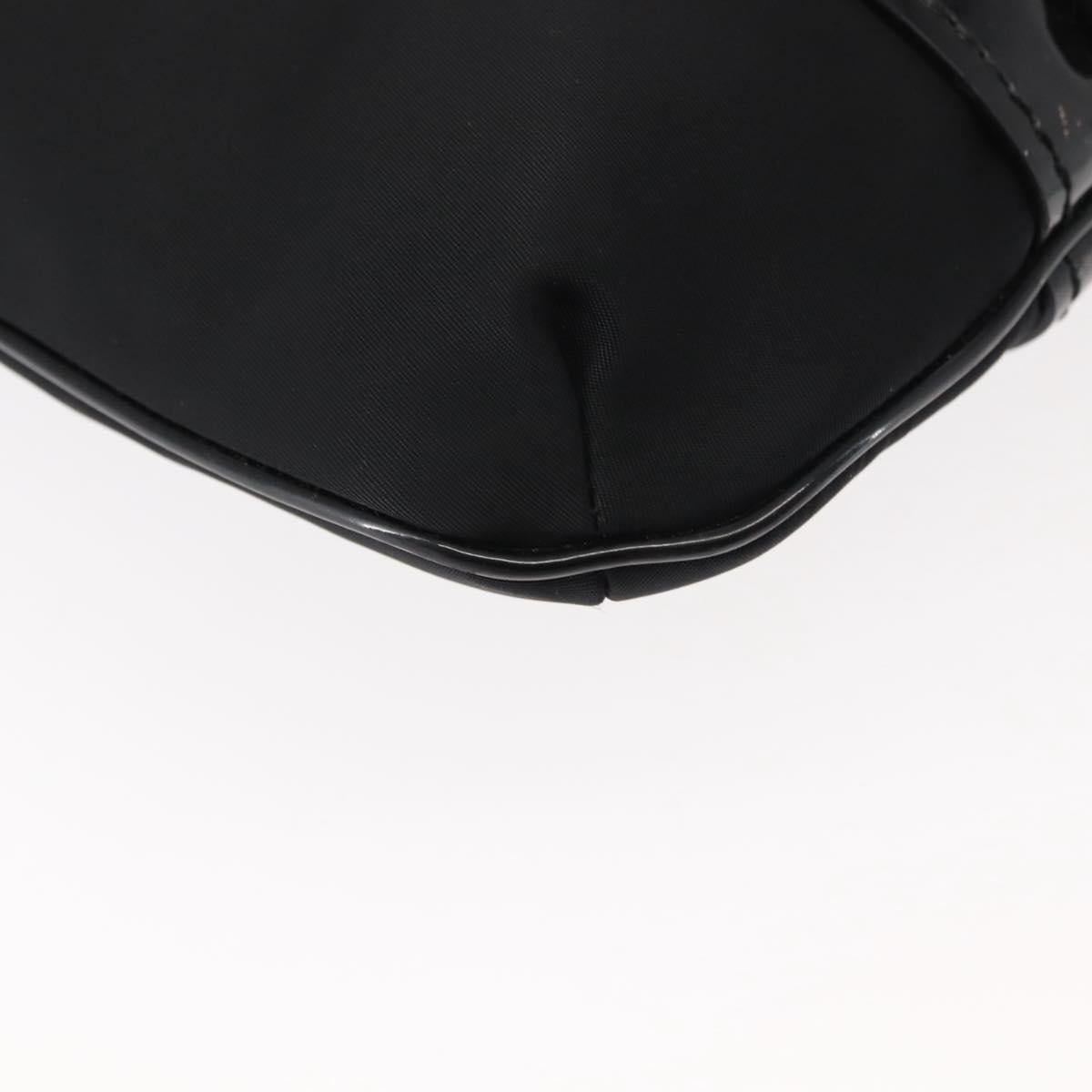 Salvatore Ferragamo Vala Shoulder Bag Nylon Enamel Black Auth BA6793