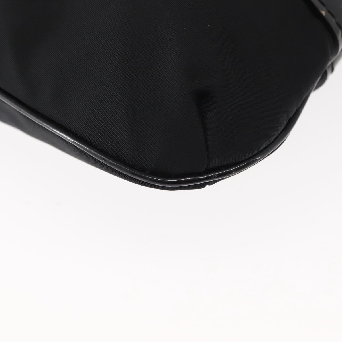 Salvatore Ferragamo Vala Shoulder Bag Nylon Enamel Black Auth BA6793