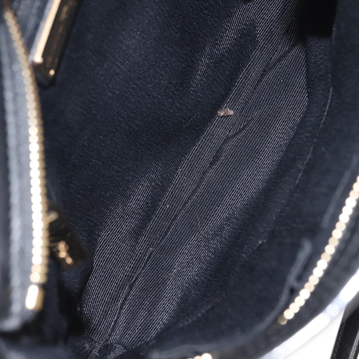 Salvatore Ferragamo Vala Shoulder Bag Nylon Enamel Black Auth BA6793