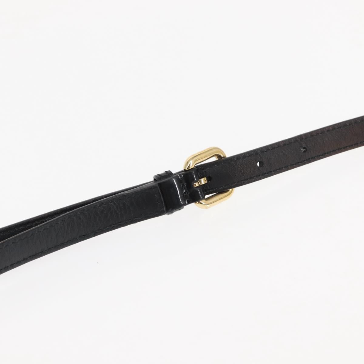 Salvatore Ferragamo Vala Shoulder Bag Nylon Enamel Black Auth BA6793