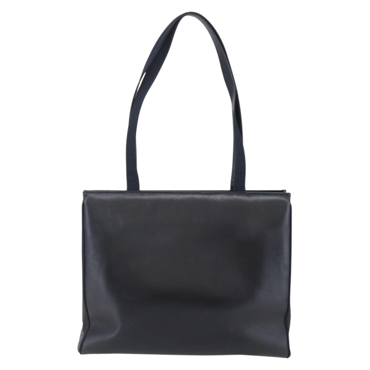 Salvatore Ferragamo Vala Tote Bag Leather Navy Auth ba6794