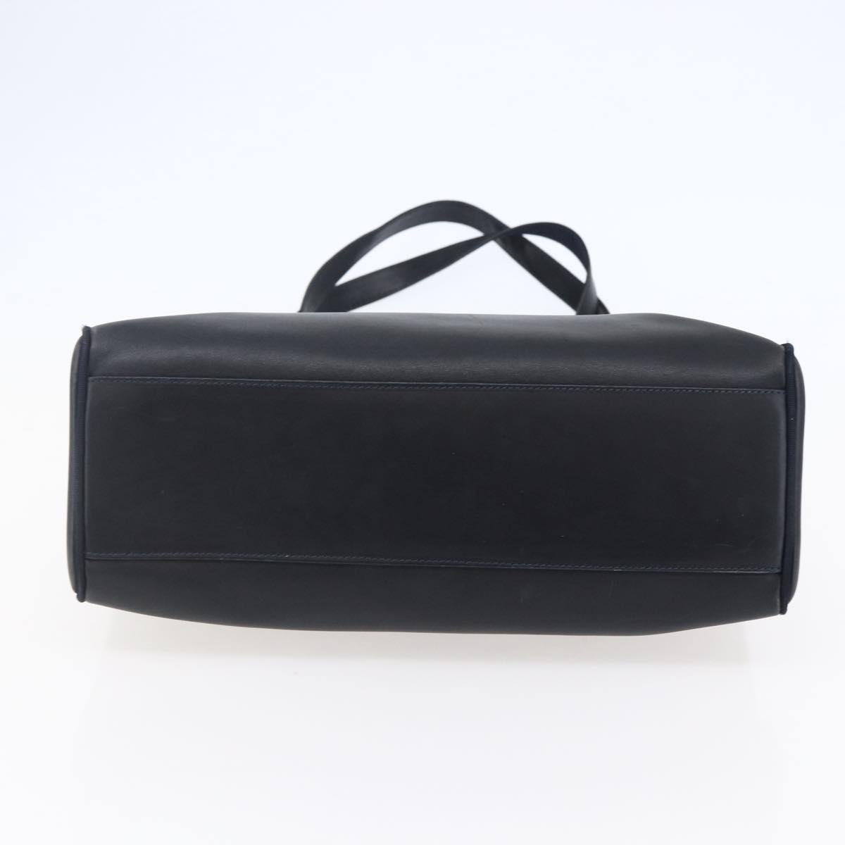 Salvatore Ferragamo Vala Tote Bag Leather Navy Auth ba6794