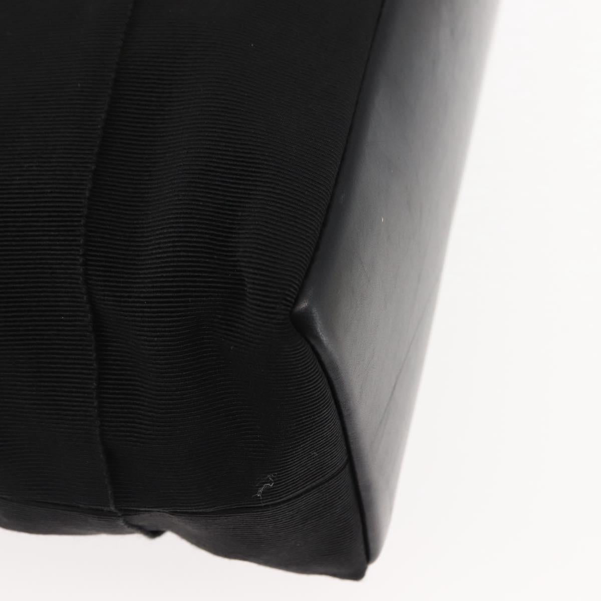 Salvatore Ferragamo Vala Hand Bag Canvas 2way Black Auth BA6795