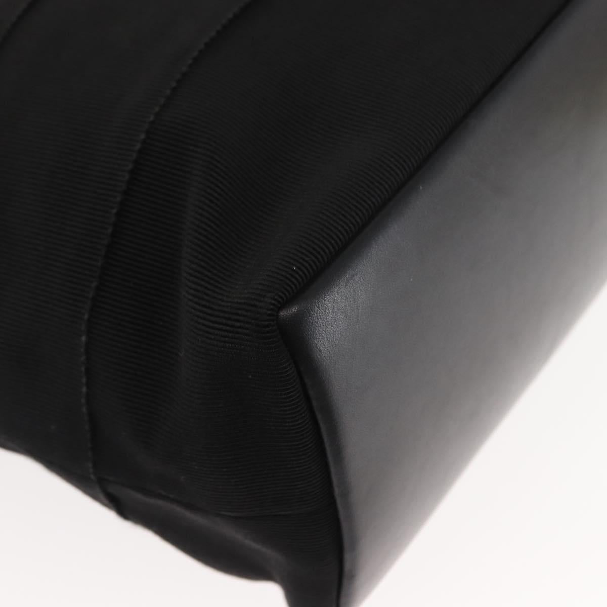 Salvatore Ferragamo Vala Hand Bag Canvas 2way Black Auth BA6795