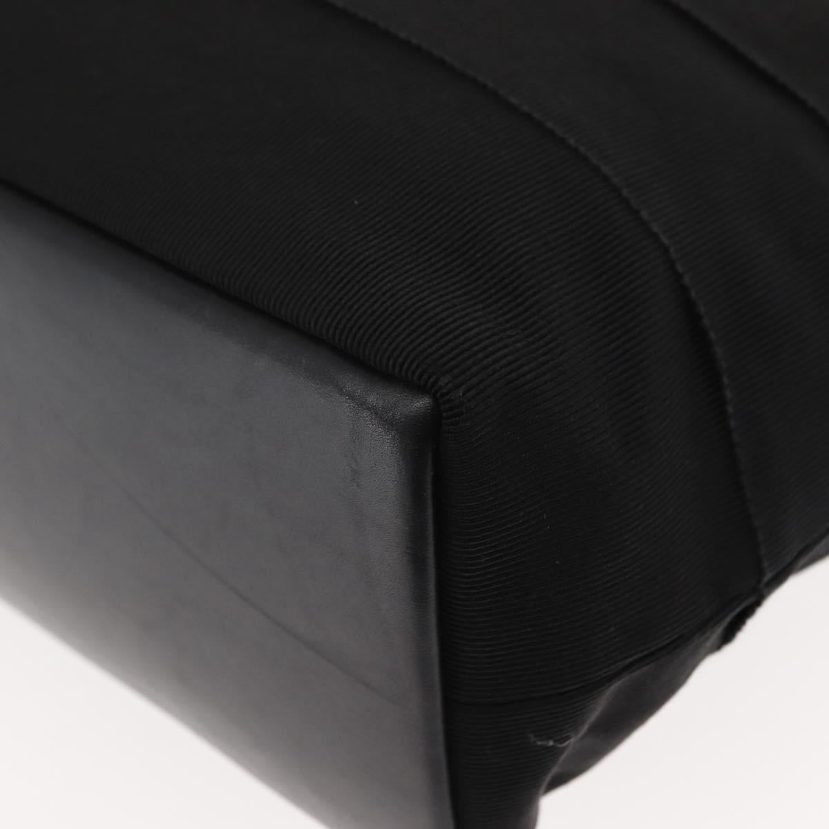 Salvatore Ferragamo Vala Hand Bag Canvas 2way Black Auth BA6795