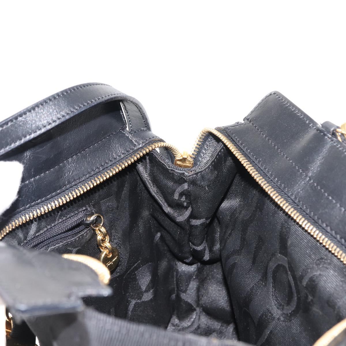 Salvatore Ferragamo Vala Hand Bag Canvas 2way Black Auth BA6795