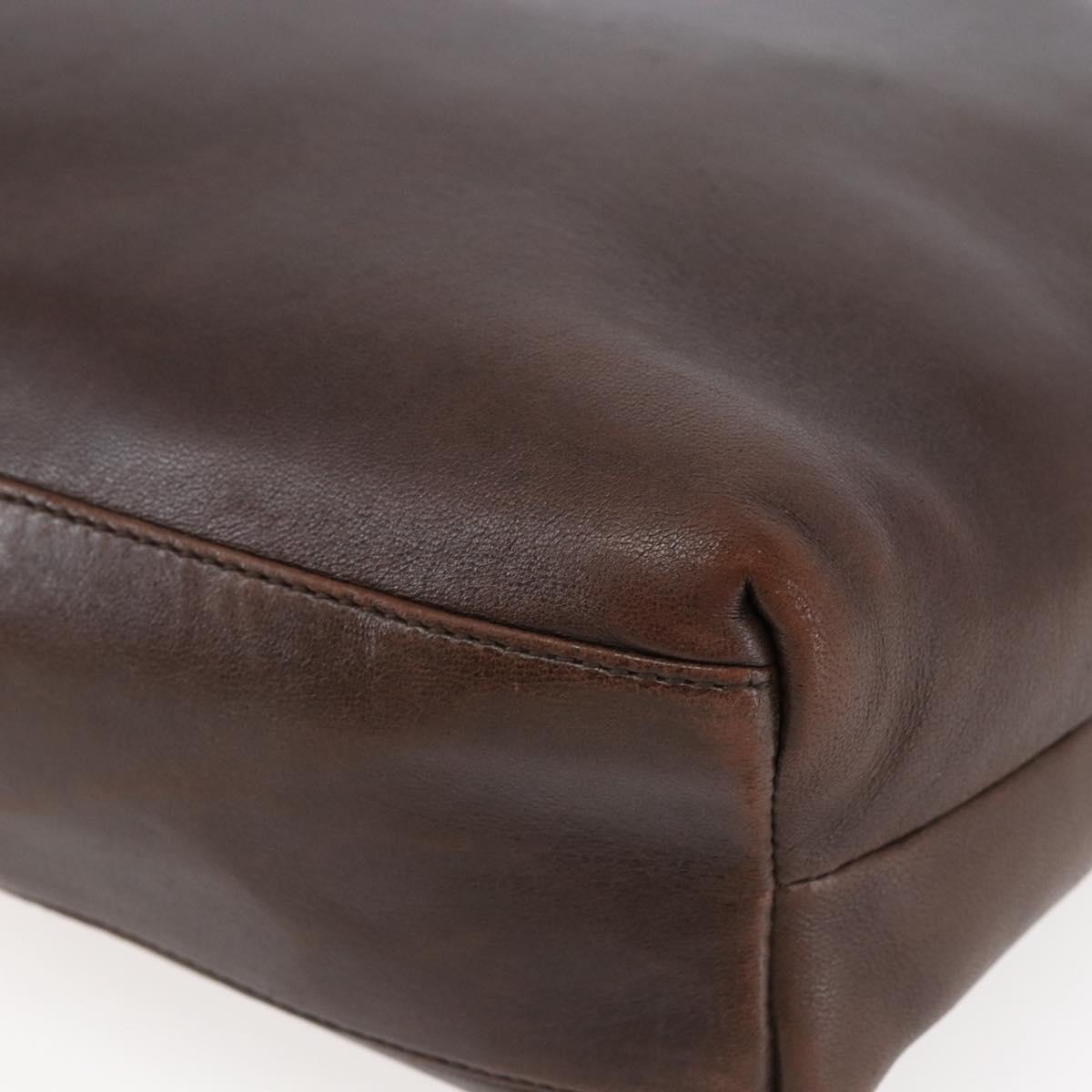 Salvatore Ferragamo Shoulder Bag Leather Brown Auth BA6796