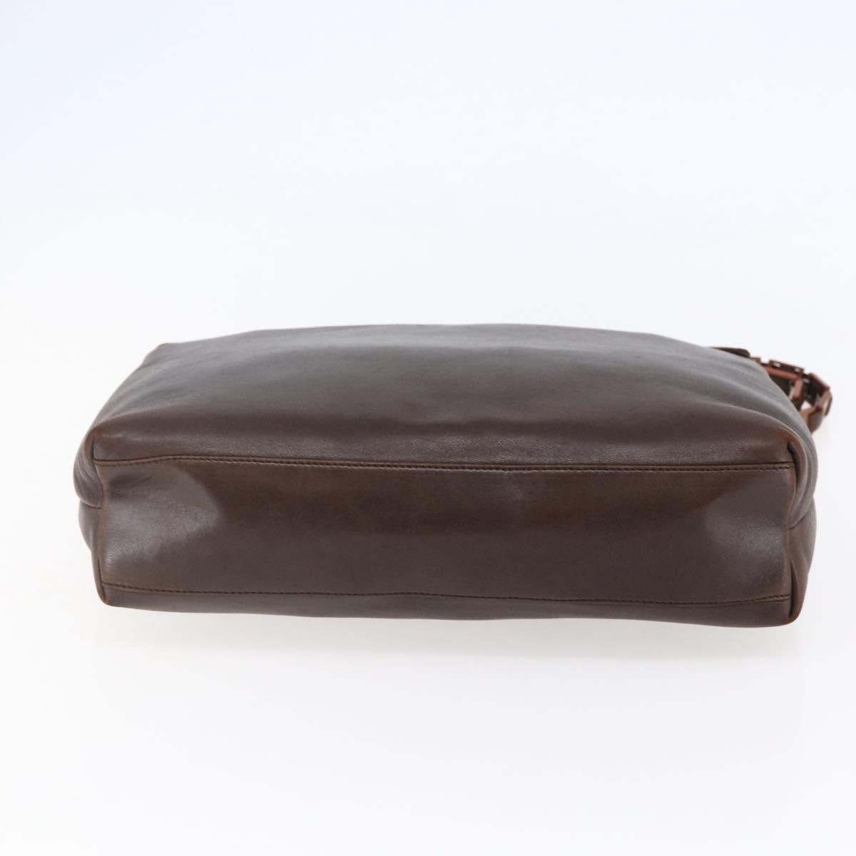 Salvatore Ferragamo Shoulder Bag Leather Brown Auth BA6796