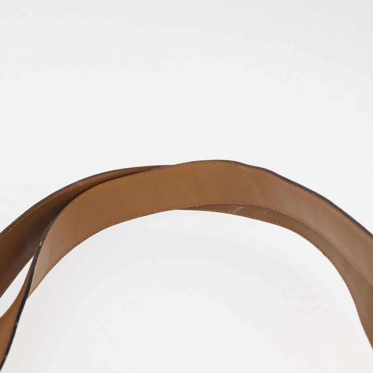 Salvatore Ferragamo Gancini Shoulder Bag Leather Beige Auth BA6798