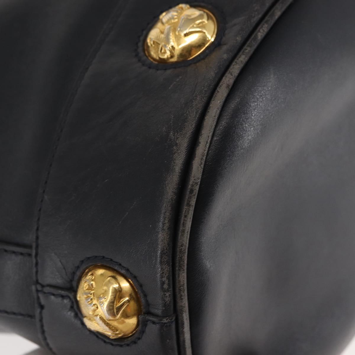 Salvatore Ferragamo Shoulder Bag Leather Navy Auth BA6799