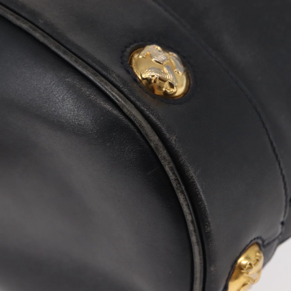 Salvatore Ferragamo Shoulder Bag Leather Navy Auth BA6799