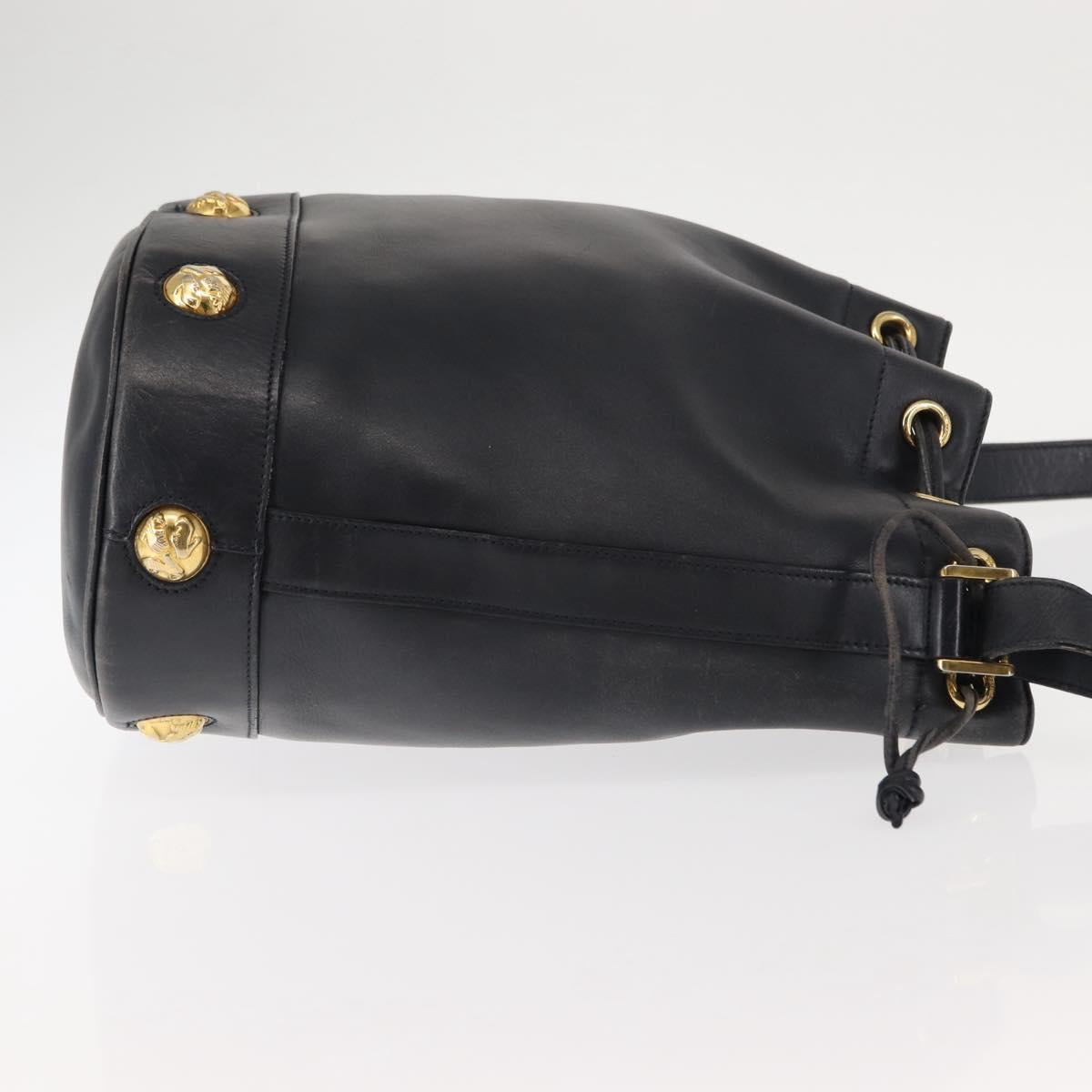 Salvatore Ferragamo Shoulder Bag Leather Navy Auth BA6799