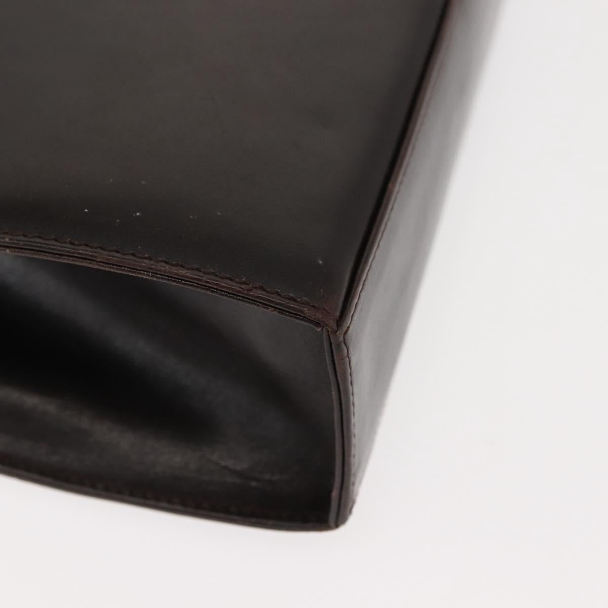 Salvatore Ferragamo Gancini Shoulder Bag Leather Brown Auth BA6800