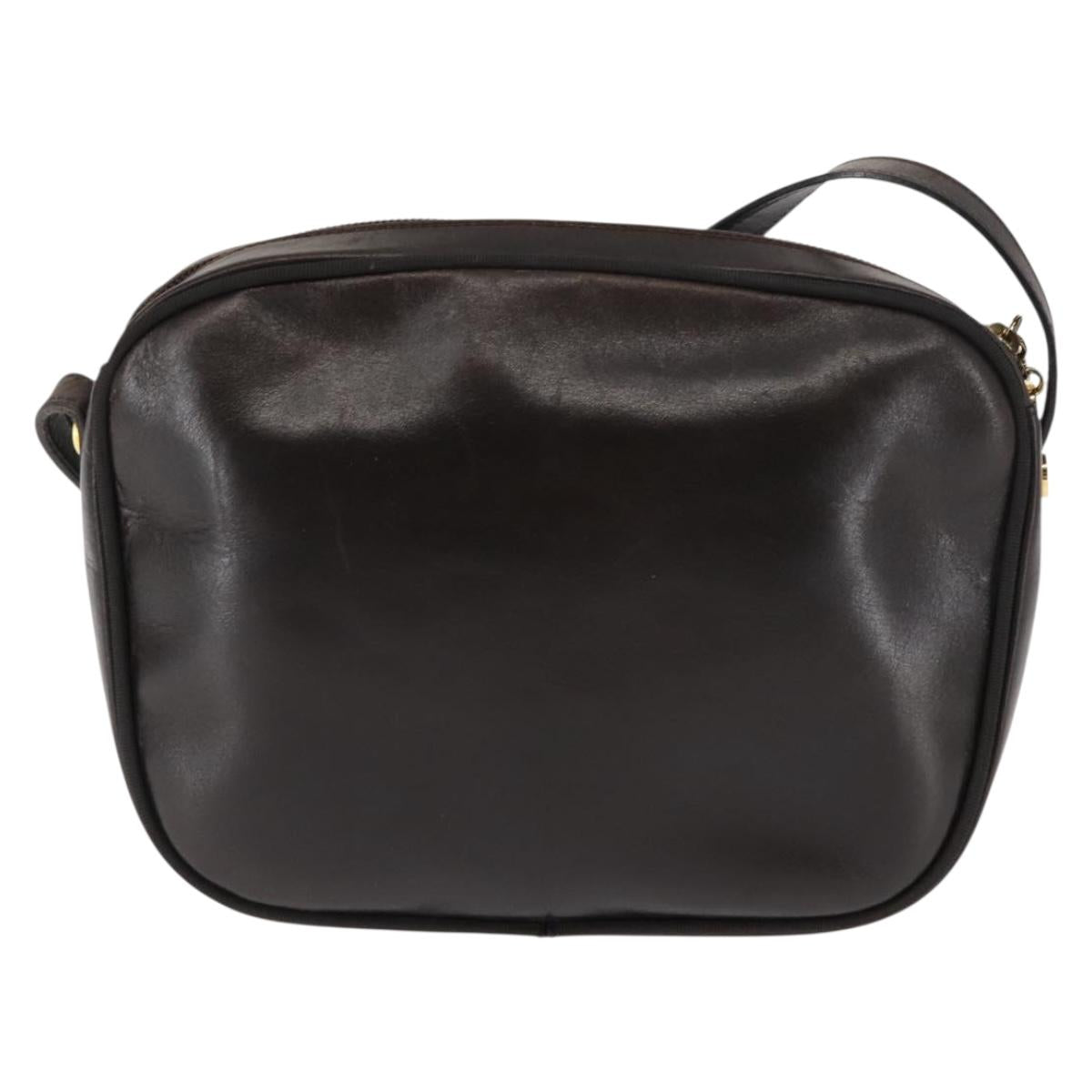 Salvatore Ferragamo Vala Shoulder Bag Leather Brown Auth BA6802