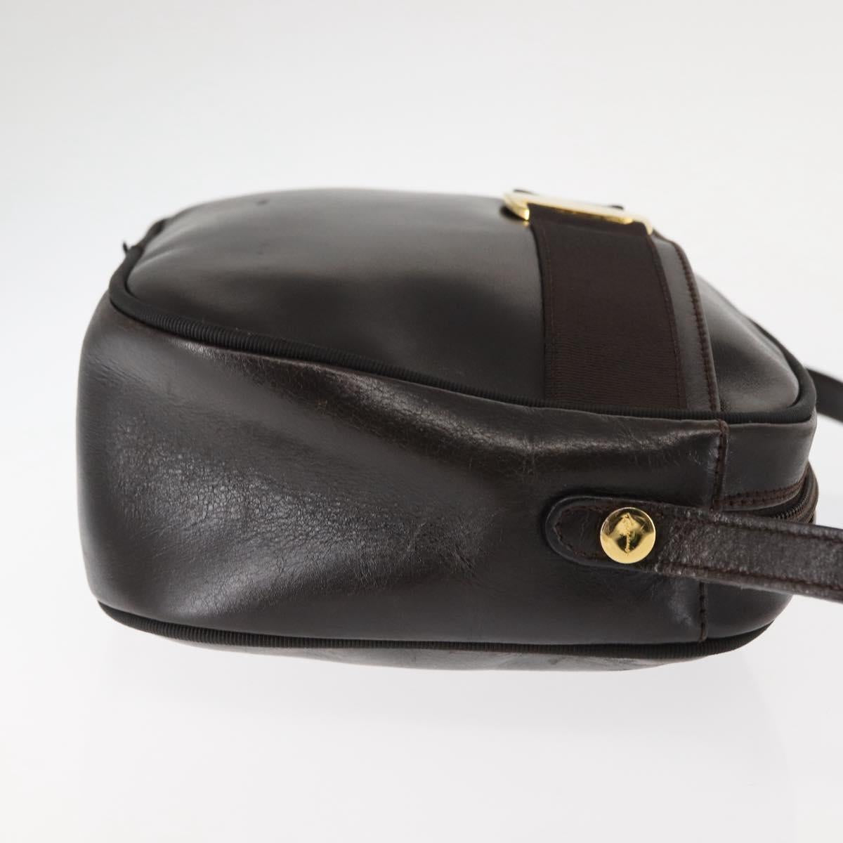 Salvatore Ferragamo Vala Shoulder Bag Leather Brown Auth BA6802