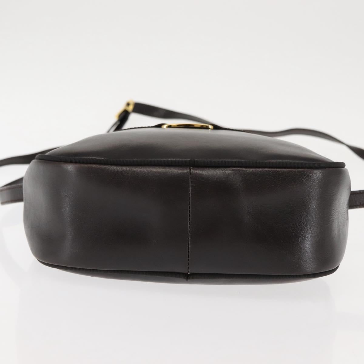 Salvatore Ferragamo Vala Shoulder Bag Leather Brown Auth BA6802
