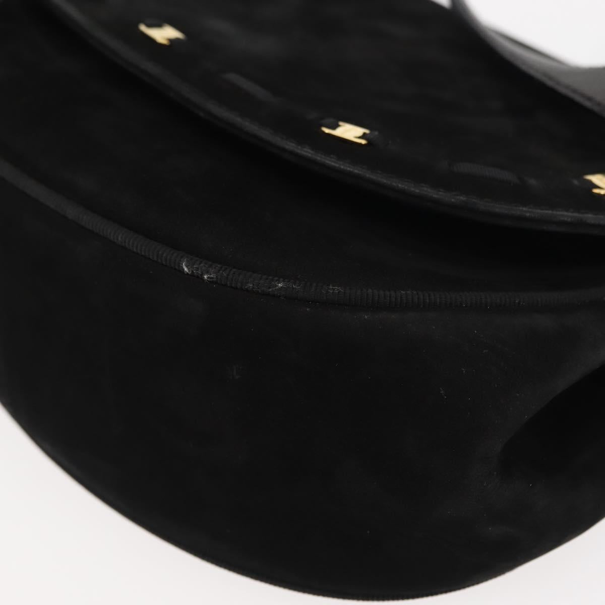 Salvatore Ferragamo Vala Shoulder Bag Suede Black Auth BA6803