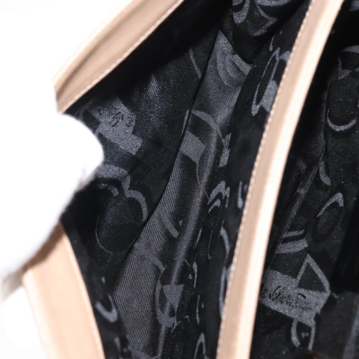 Salvatore Ferragamo Vala Shoulder Bag Leather Beige Auth BA6806