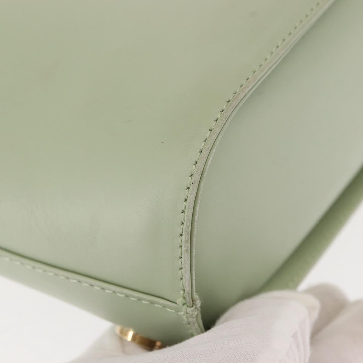 Salvatore Ferragamo Hand Bag Leather 2way Green Auth BA6807