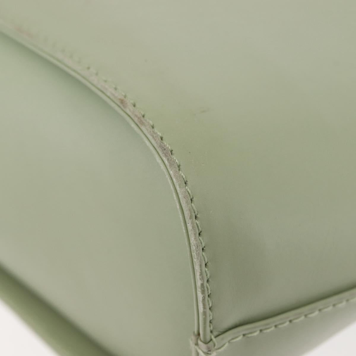 Salvatore Ferragamo Hand Bag Leather 2way Green Auth BA6807