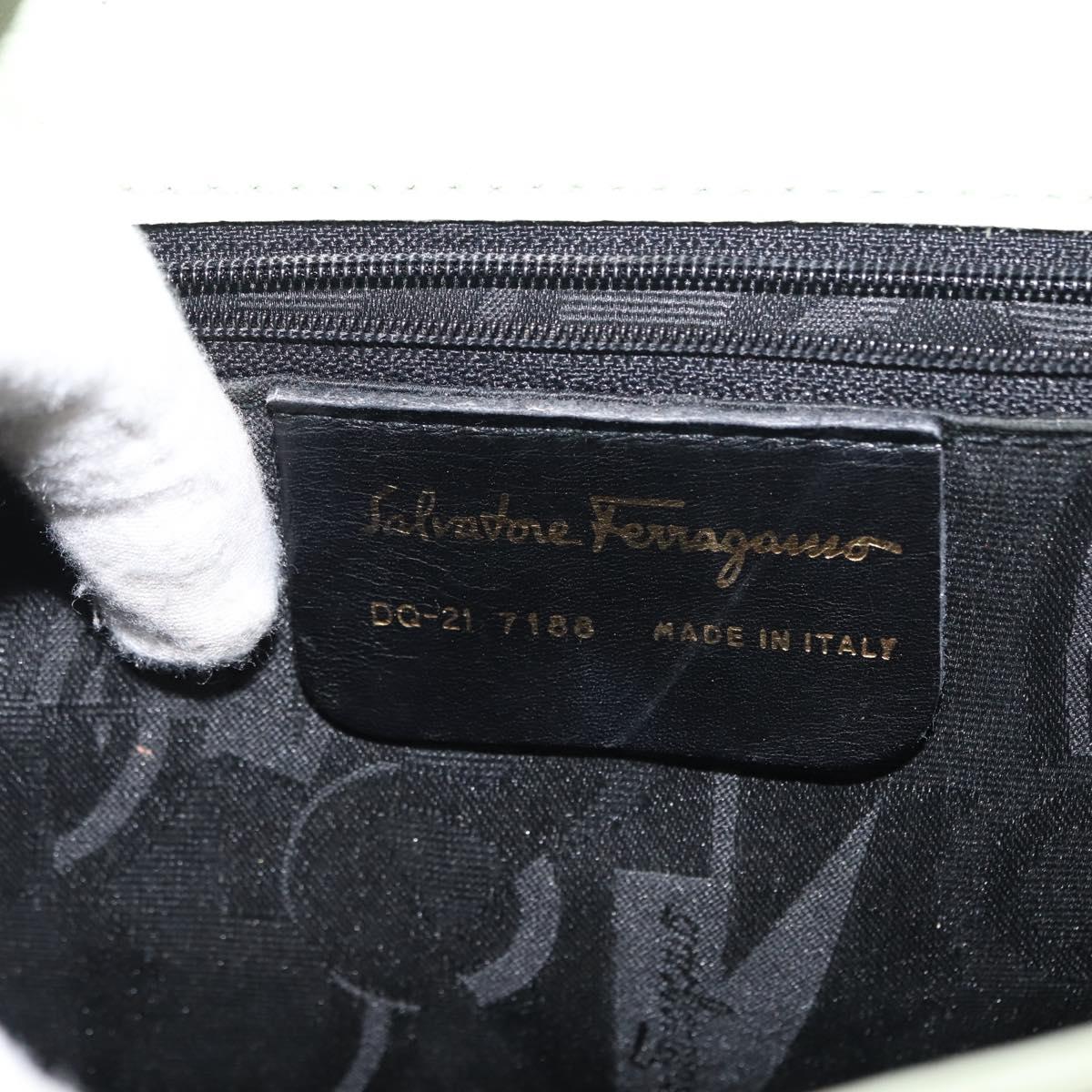 Salvatore Ferragamo Hand Bag Leather 2way Green Auth BA6807