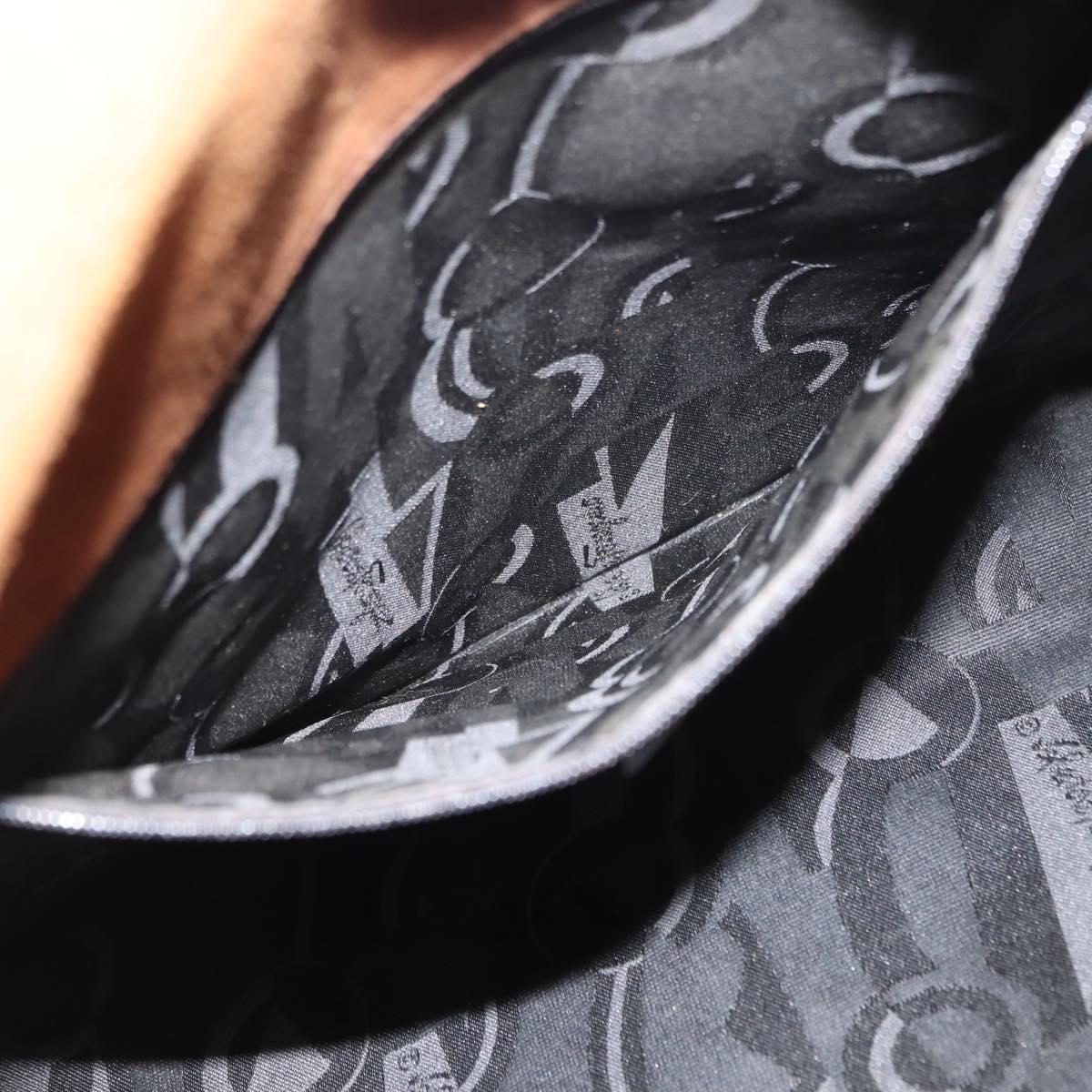 Salvatore Ferragamo Gancini Shoulder Bag Suede Brown Auth BA6808