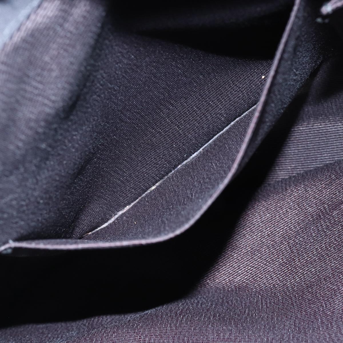 Salvatore Ferragamo Vala Hand Bag Nylon Leather 2way Black Silver Auth BA6809