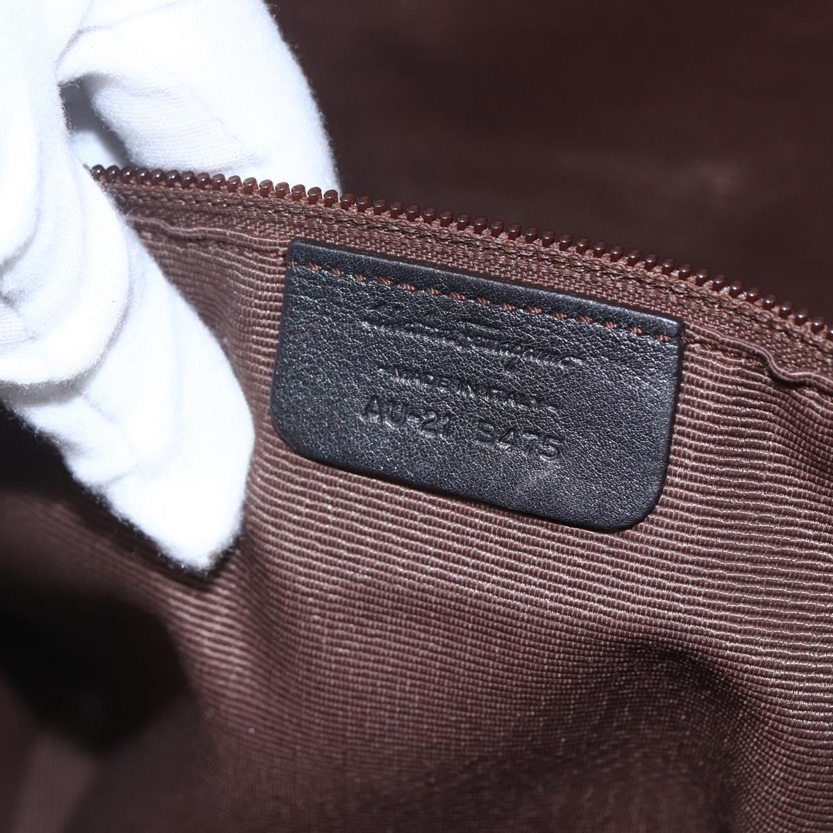 Salvatore Ferragamo Gancini Tote Bag Enamel Gold Auth BA6811