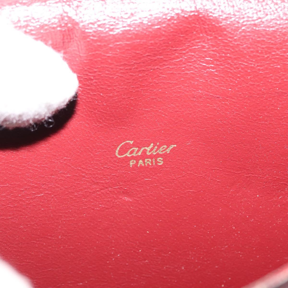 CARTIER Must Line Shoulder Bag Leather Bordeaux Auth BA6814