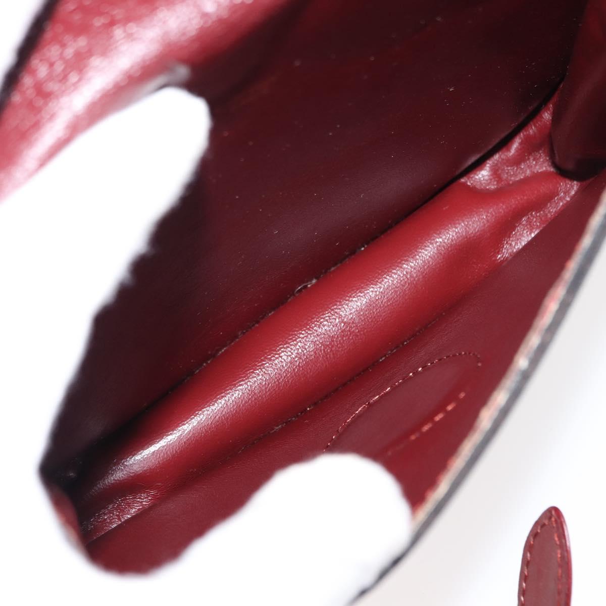 CARTIER Must Line Shoulder Bag Leather Bordeaux Auth BA6814