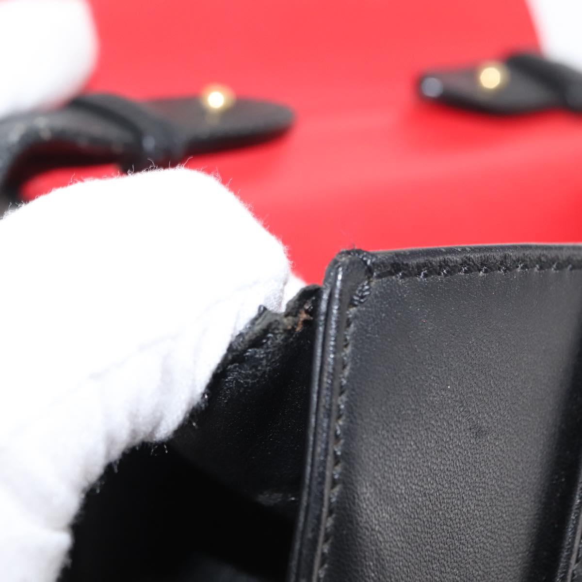 CARTIER PANTHERE Shoulder Bag Leather Black Auth BA6815