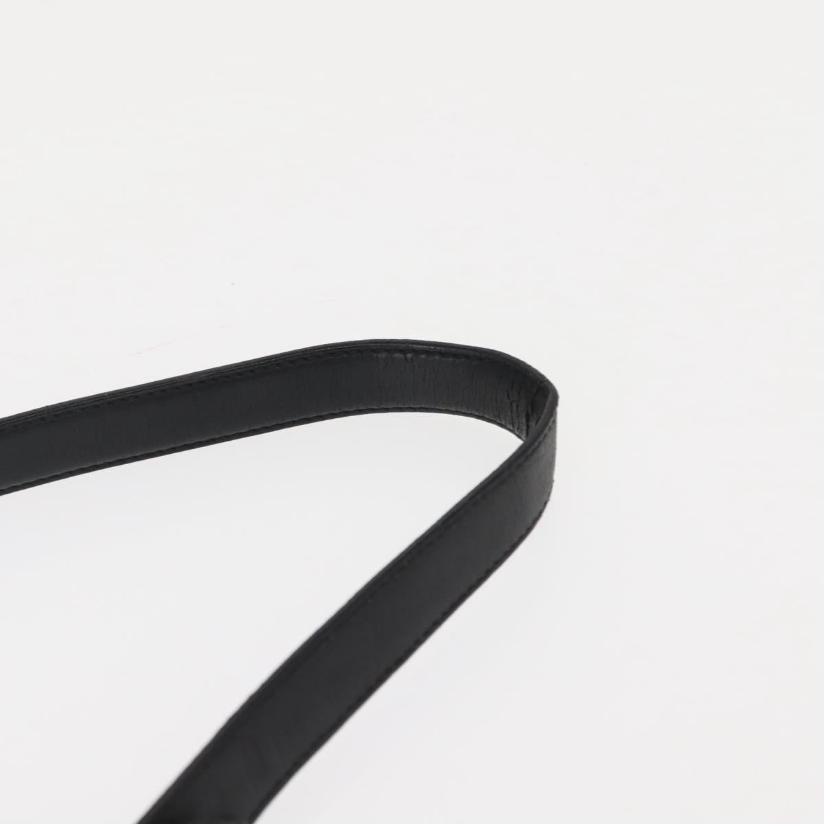 CARTIER PANTHERE Shoulder Bag Leather Black Auth BA6815