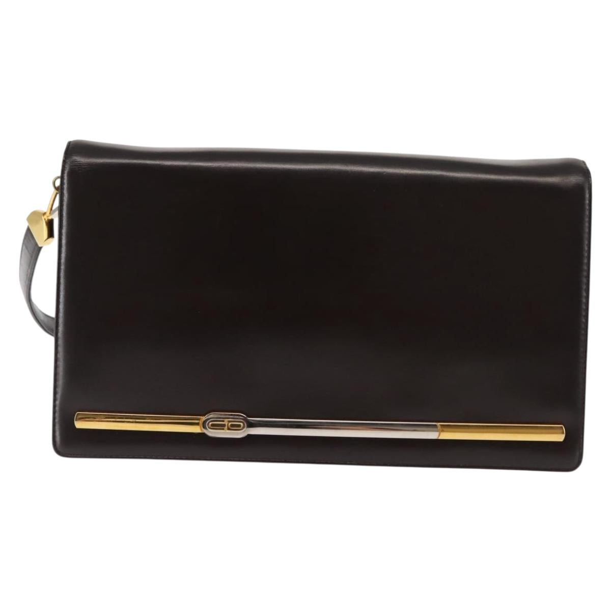 Christian Dior Shoulder Bag Leather Brown Auth BA6824