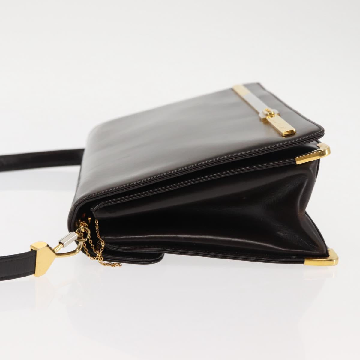 Christian Dior Shoulder Bag Leather Brown Auth BA6824