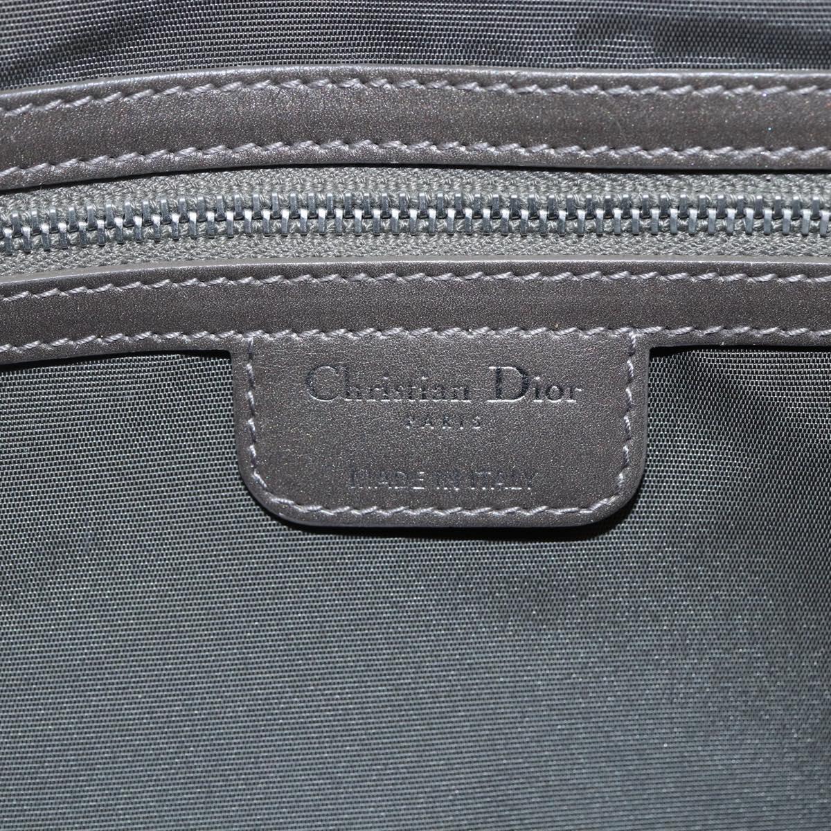 Christian Dior Canage Tote Bag Coated Canvas Gray Auth BA6826