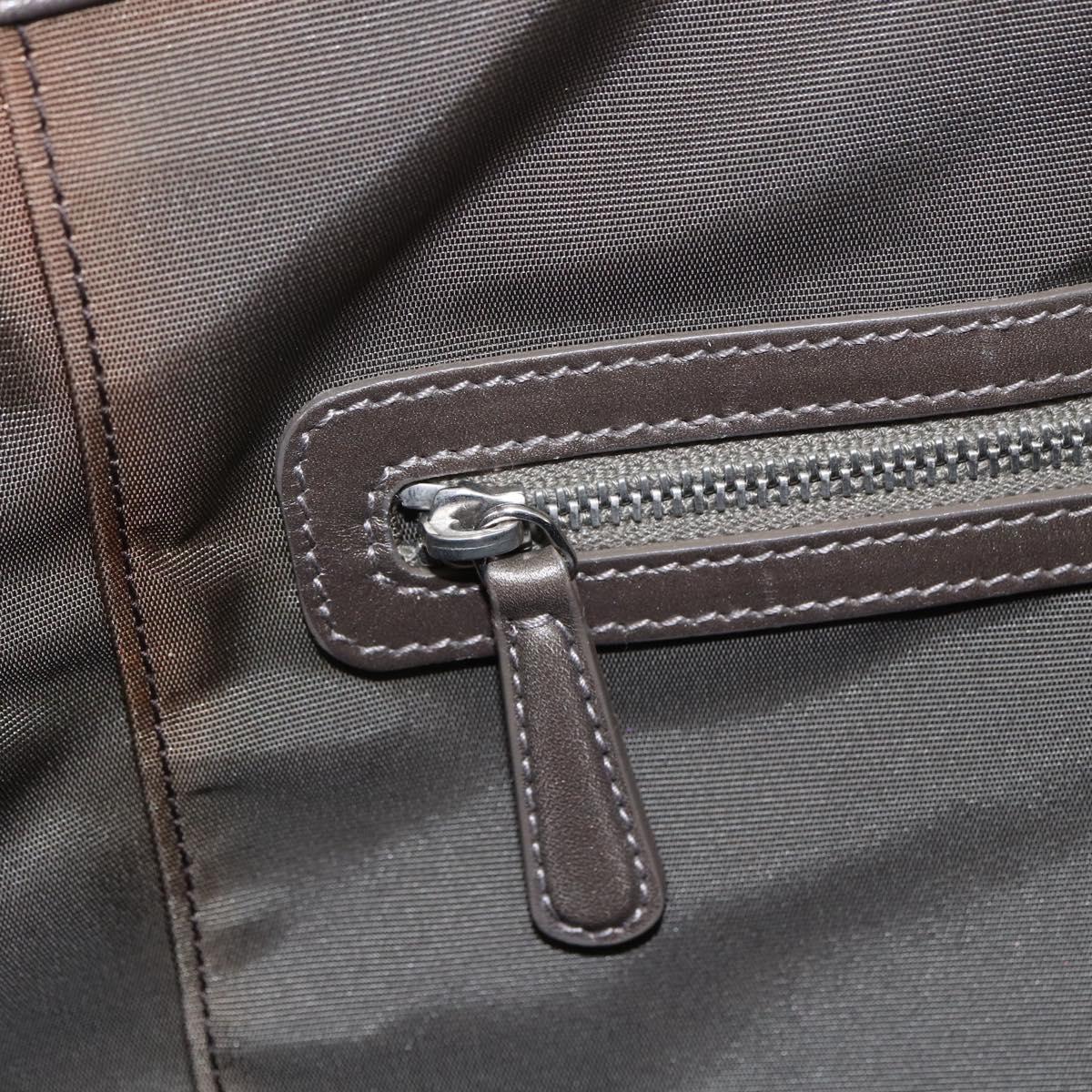 Christian Dior Canage Tote Bag Coated Canvas Gray Auth BA6826