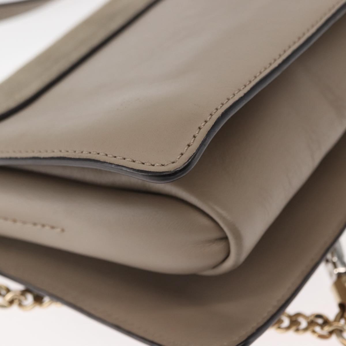 Chloe Fay Shoulder Bag Suede Leather Beige Auth BA6827
