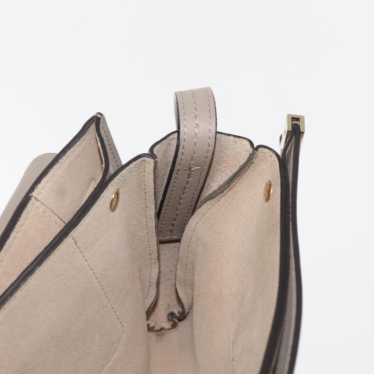Chloe Fay Shoulder Bag Suede Leather Beige Auth BA6827
