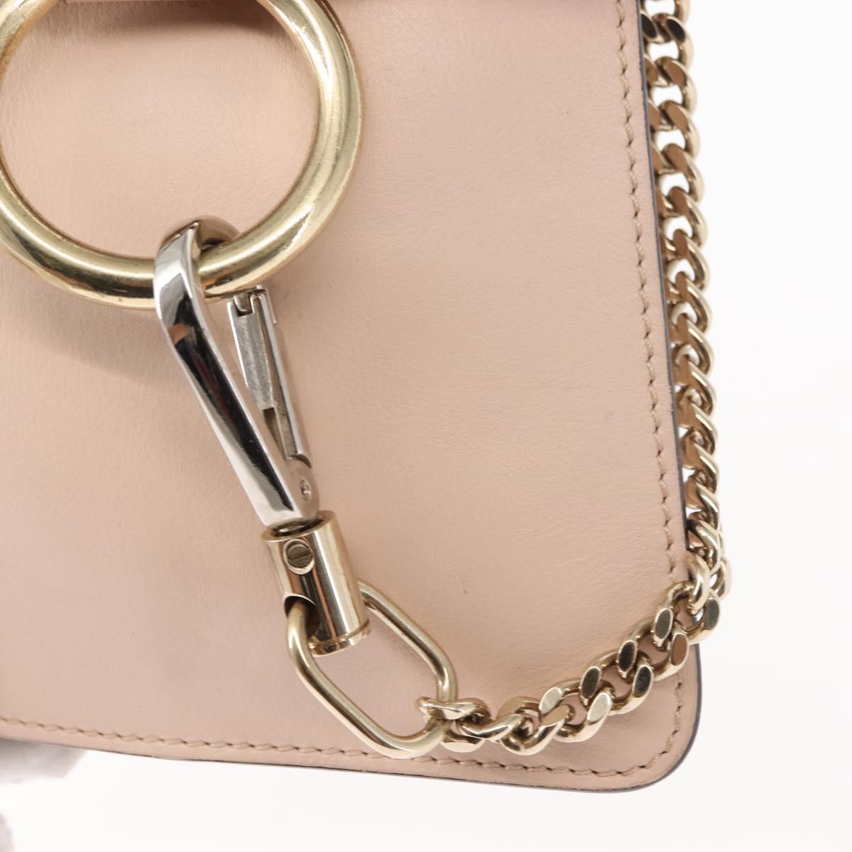 Chloe Fay Shoulder Bag Suede Leather Pink Auth BA6828