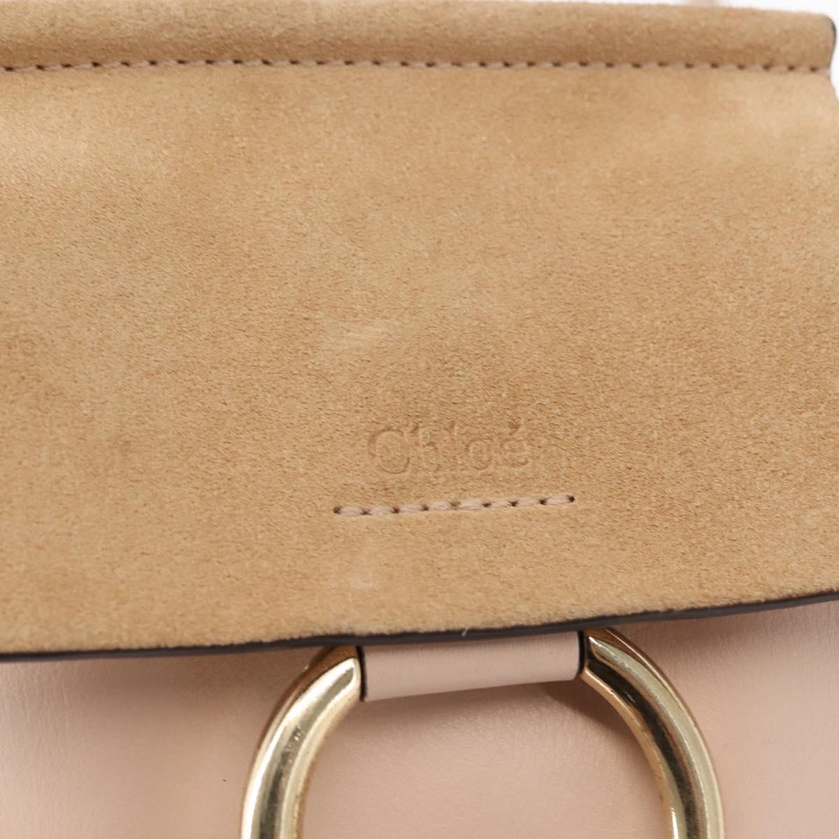 Chloe Fay Shoulder Bag Suede Leather Pink Auth BA6828