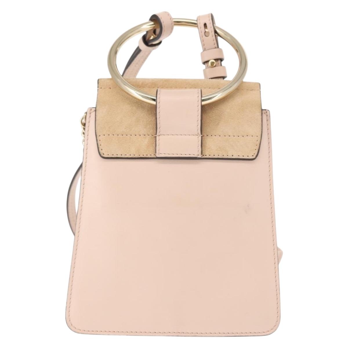 Chloe Fay Shoulder Bag Suede Leather Pink Auth BA6828