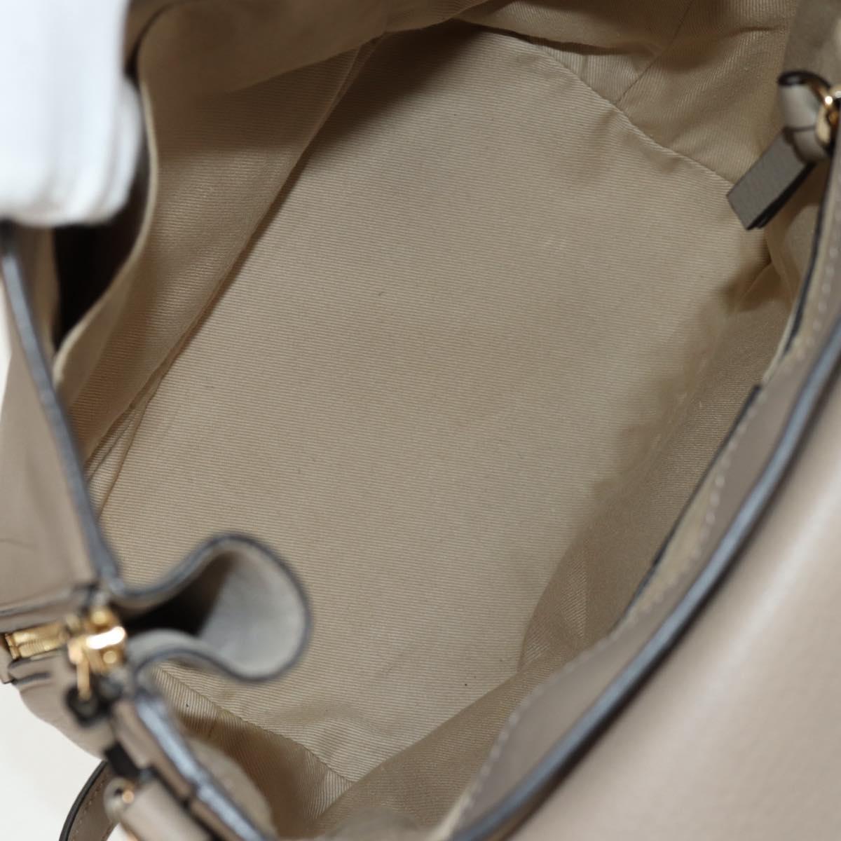 Chloe Fay Backpack Suede Leather Beige Gold Auth BA6829