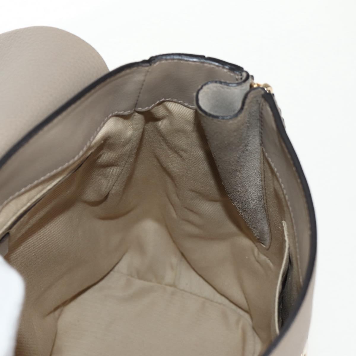 Chloe Fay Backpack Suede Leather Beige Gold Auth BA6829