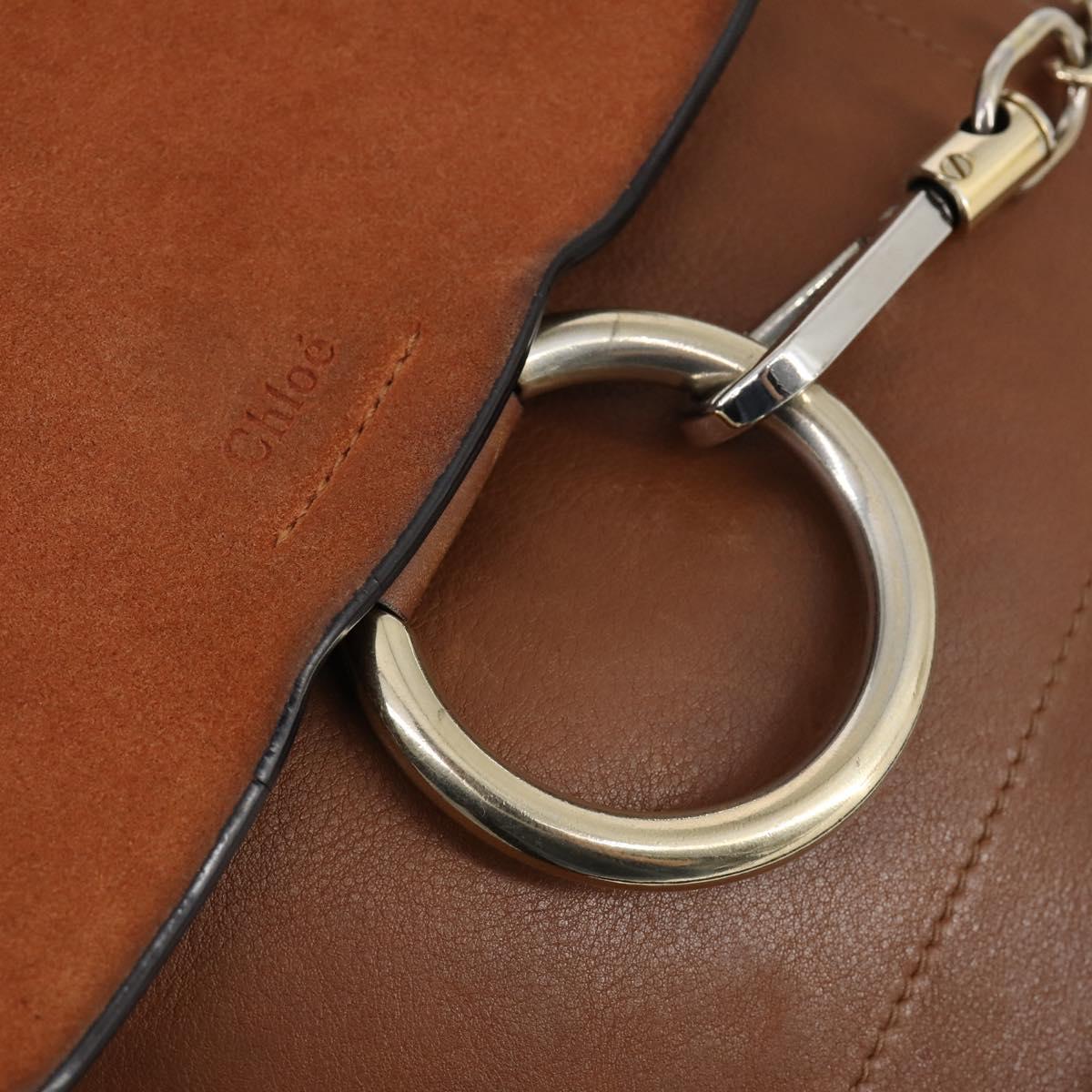 Chloe Fay Backpack Suede Leather 2way Brown Auth BA6830