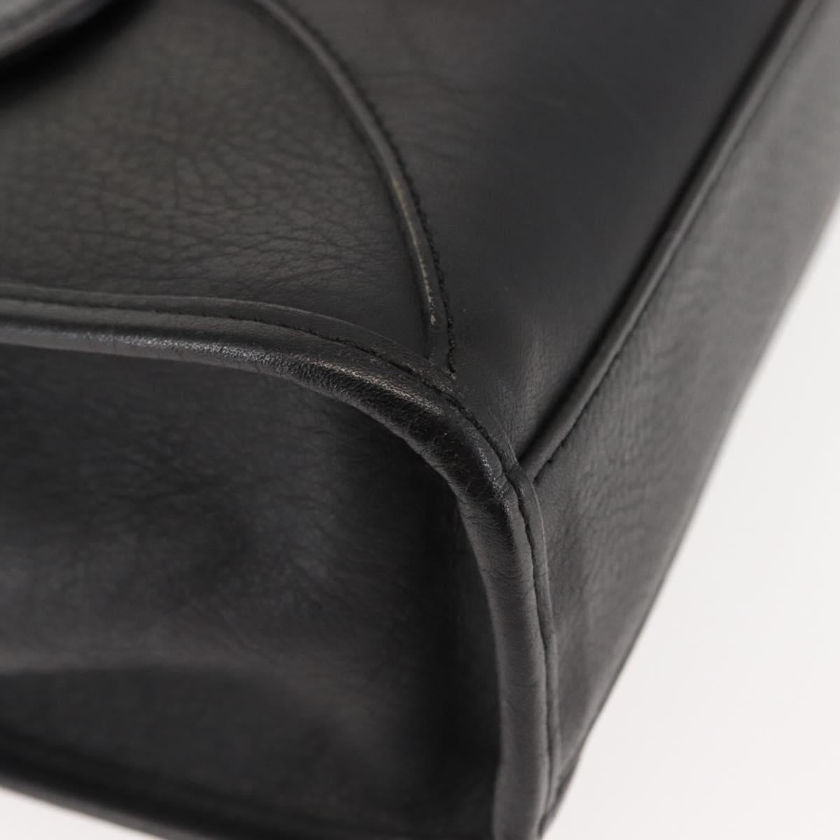 Chloe Hand Bag Leather Black Auth BA6832