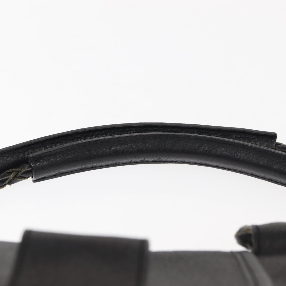 Chloe Hand Bag Leather Black Auth BA6832