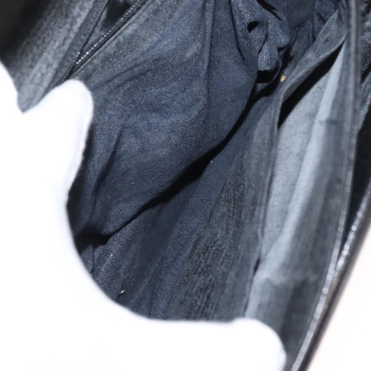 Chloe Shoulder Bag Leather Black Auth BA6833