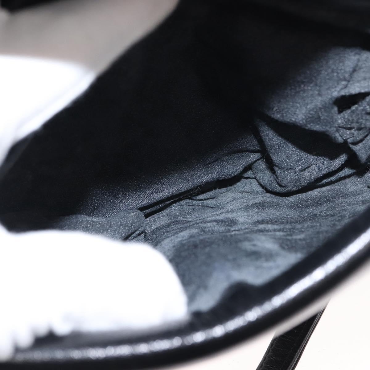 Chloe Shoulder Bag Leather Black Auth BA6833