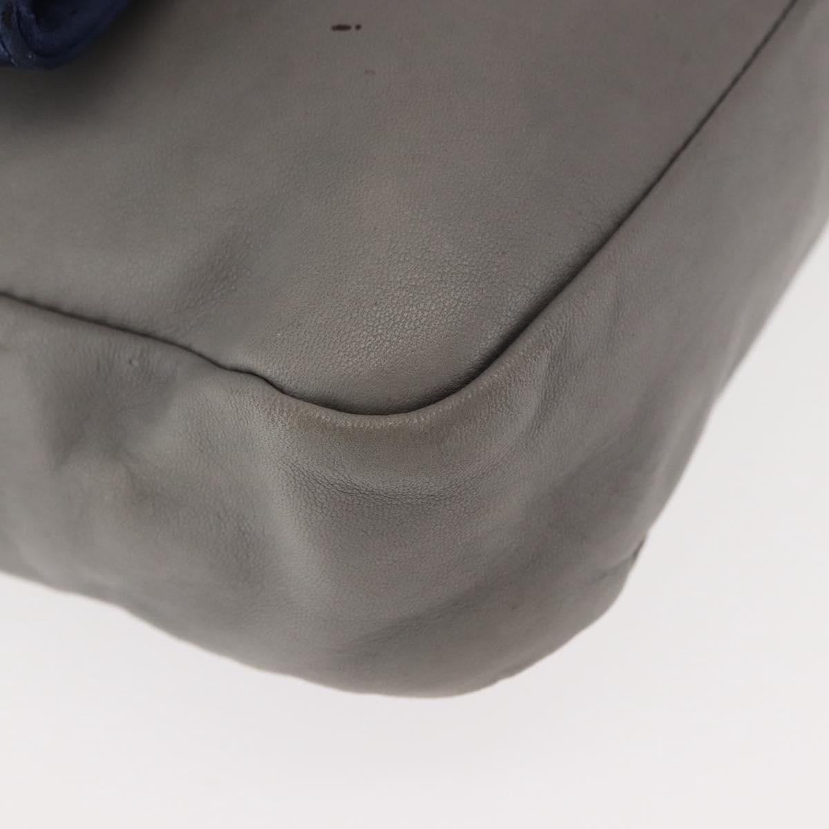 Chloe Shoulder Bag Leather Gray Auth BA6834