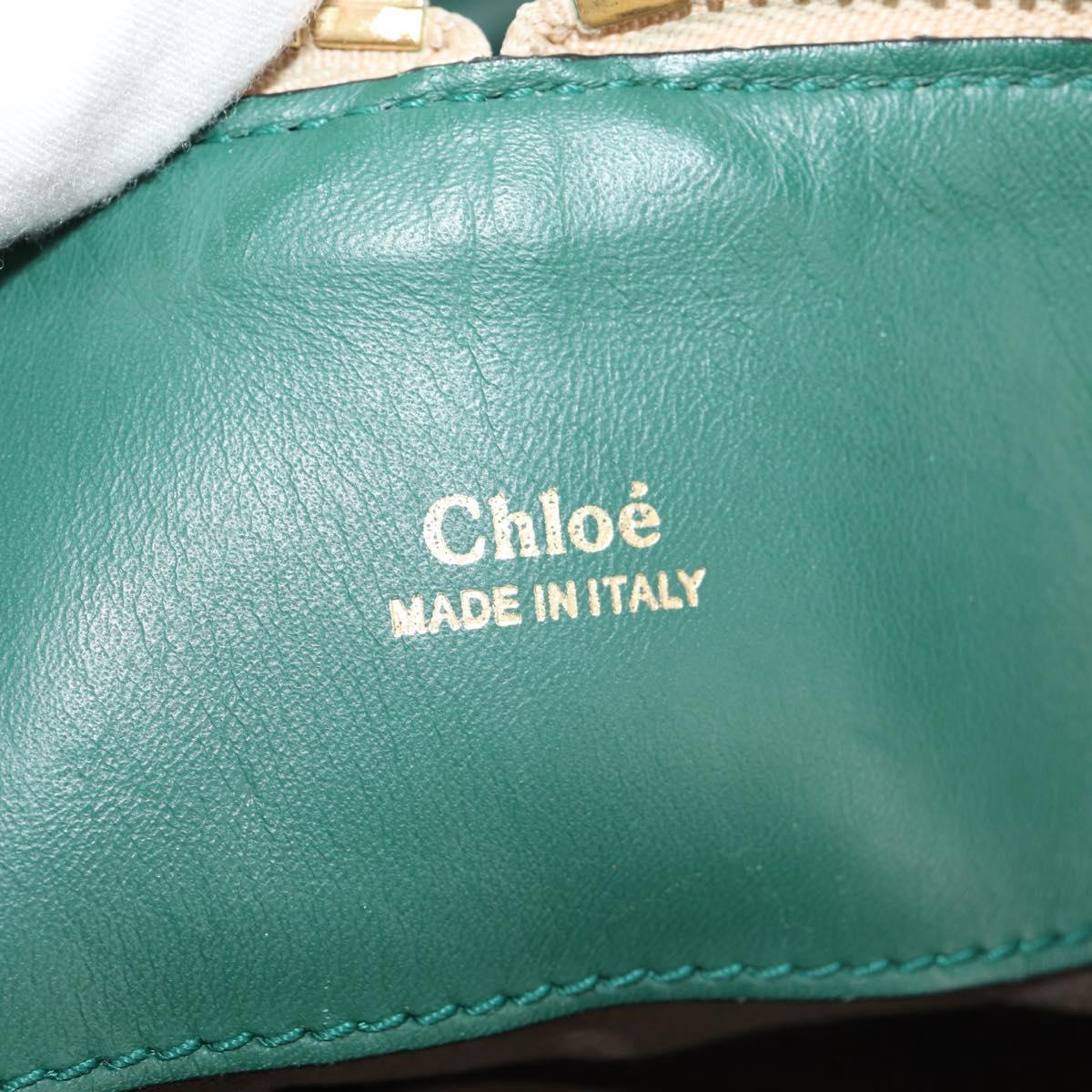 Chloe Bailey Hand Bag Leather 2way Green Auth BA6835